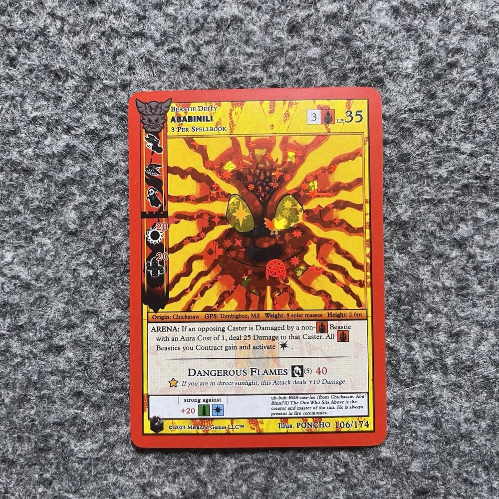 MetaZoo Native ABABINILI 106/174 Reverse Holo Big Box NM